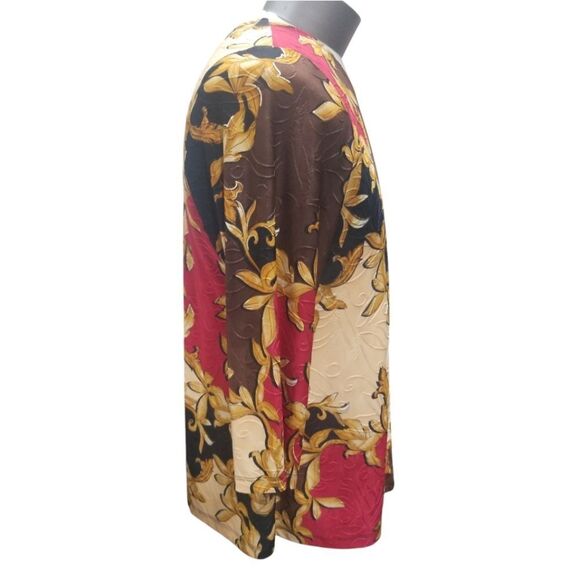 JM Collection Top 3/4 Sleeve Crew Neck Size XXL - Picture 3 of 8